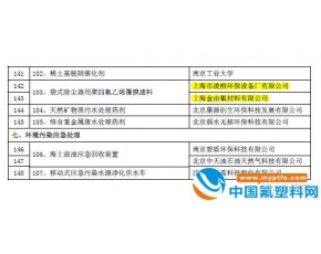 “金由氟”被列入国家鼓励发展的重大环保技术